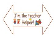 English Worksheet: teacher helper