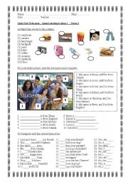 English Worksheet: American Inspiration 1 - Quiz Welcome Unit