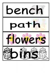 English worksheet: in the garden flashcards