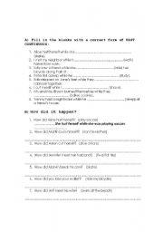 English worksheet: S.Past & S.Past C.