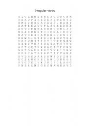 English worksheet: Wordsearch Irregular verbs