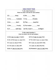 English worksheet: VERB TO-BE