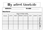 My school timetable