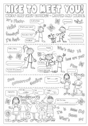 English Worksheet: Greetings