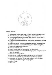 English worksheet: pumpkin dictation - halloween