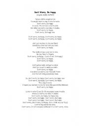 English Worksheet: song from Bobby McFerin - Dont worry be happy