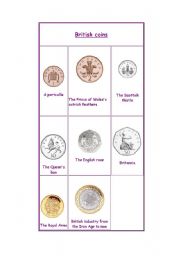 English Worksheet: British coins
