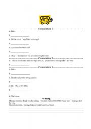 English Worksheet: Phone Dialogues