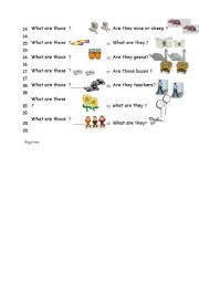 English Worksheet: irregular plurals part 2