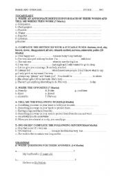 English Worksheet: Test in General English