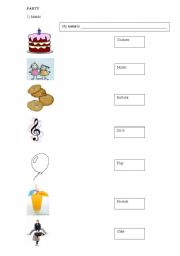 English worksheet: Party