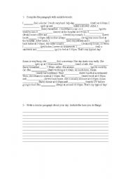 English worksheet: Adverbs of Frequency