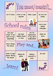 Board game - school rules