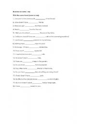 English Worksheet: SOME & ANY