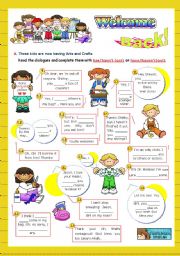 English Worksheet: Back to School  -  Focus on Grammar: has/hasnt(got) or have/havent(got)   (2/2)