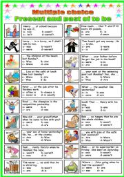 English Worksheet: PRESENT AND PAST OF 