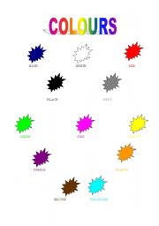 English Worksheet: Colours