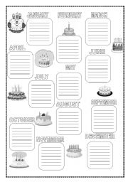 English Worksheet: HAPPY BIRTHDAY