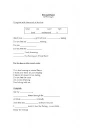 English worksheet: Eternal Flame