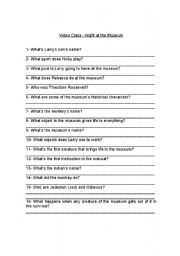English Worksheet: Night at the Museum