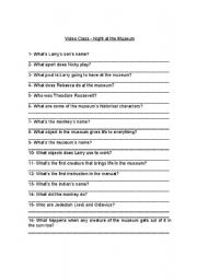 English Worksheet: Night at the Museum