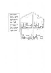 English Worksheet: Parts of the house
