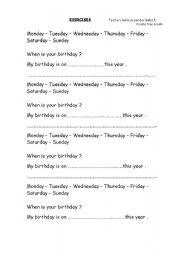 English Worksheet: when is your birthday-how old are you