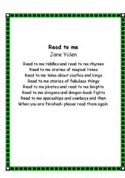 24 poems about reading