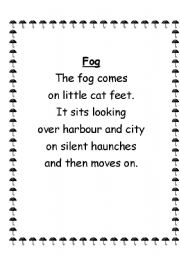 English Worksheet: 23 weather poems