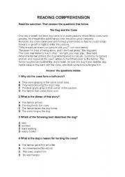 English Worksheet: Reading comprehension