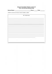 English worksheet: My Routine