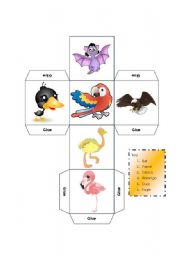 English Worksheet: DICE - LEARNING ABOUT BIRDS - KEY INCLUDED