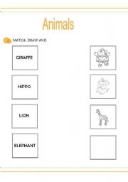 English worksheet: ANIMALS