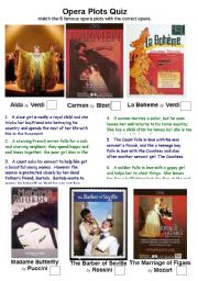 English Worksheet: opera worksheet
