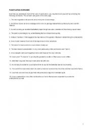 English Worksheet: Punctuation Exercise
