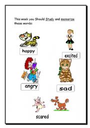 English worksheet: Feelings