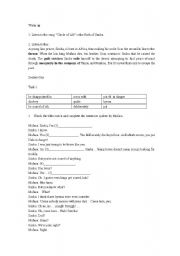 English Worksheet: Tasks going with the movie The Lion King