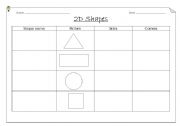 English Worksheet: 2D shape attributes