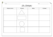 English worksheet: 2D shape attributes