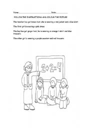 English worksheet: the school