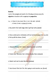 English worksheet: ADJECTIVES WITH PREPOSITIONS