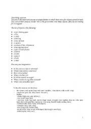 English worksheet: Describing a person