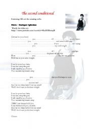 English Worksheet: Second Conditional: Hero and other songs