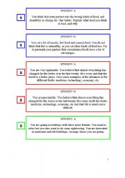 English Worksheet: ROLE PLAYS!