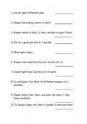 English Worksheet: vocab for job interviews and application forms Entry level 1-2