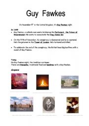 English Worksheet: GUY FAWKES NIGHT