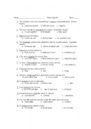 English Worksheet: Prefix Quiz