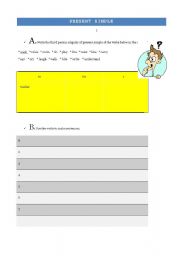 English worksheet: Simple Present Worksheet