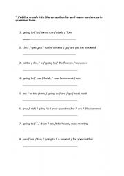 English Worksheet: be going to