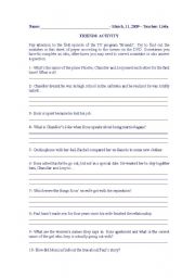 English worksheet: Learning Listening with Friends Episode